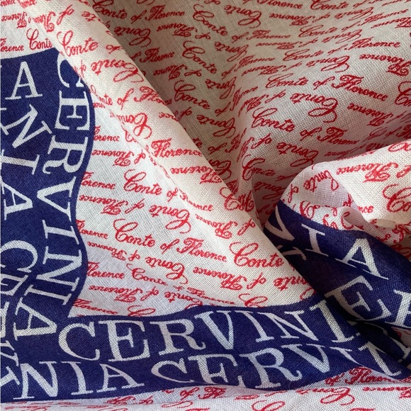 CERVINIA, vintage cotton bandanna. Unisex - Picture 7 of 9